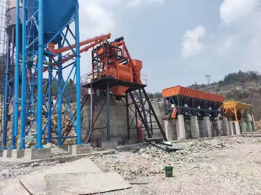 Zhubang Machinery is at the HZS60 concrete mixing plant site in Kazakhstan